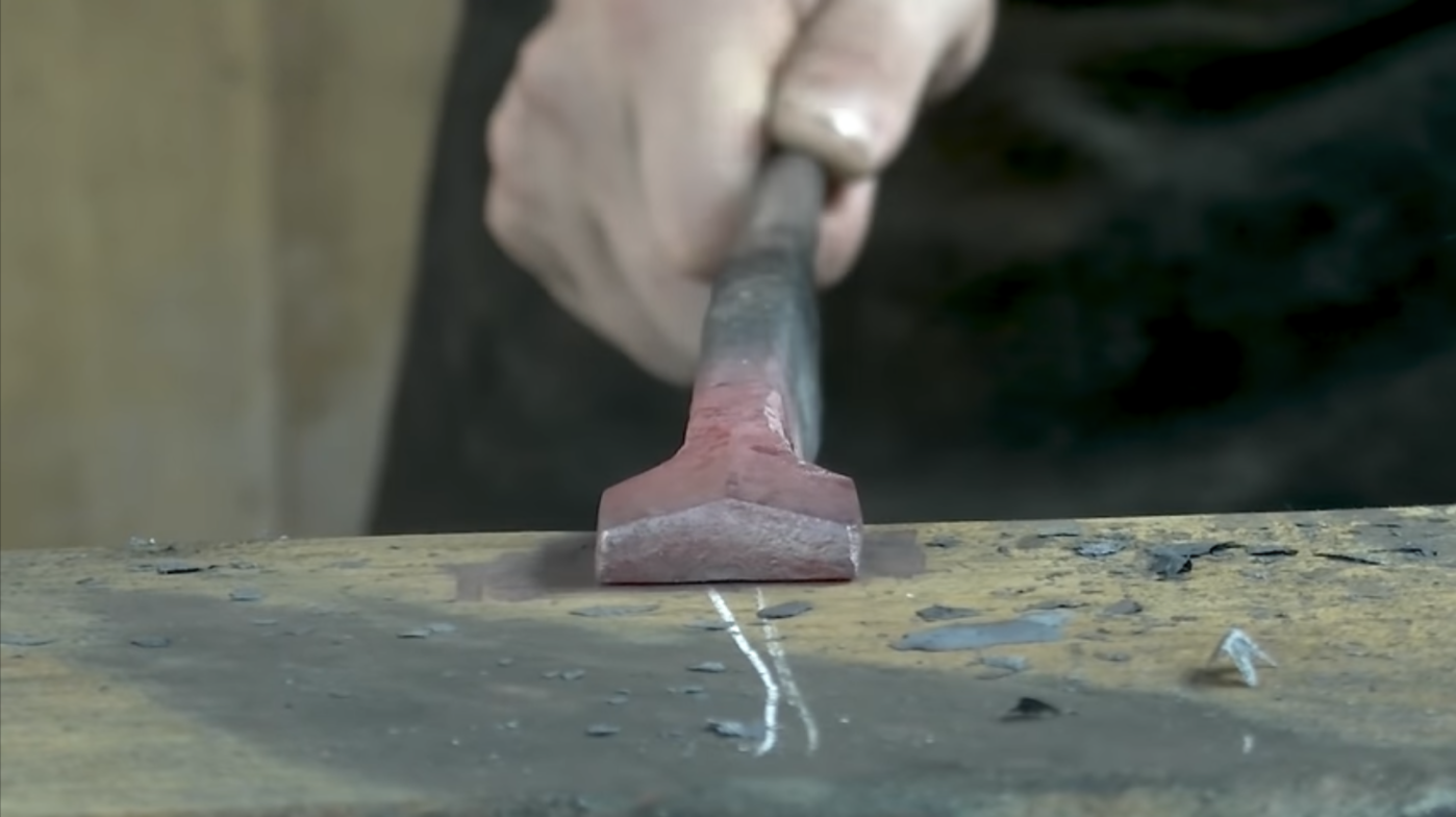 shaping the tong ends